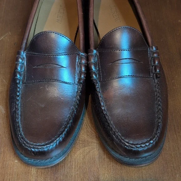 J Crew Factory Men's Penny loafers BS114 Size 10 Whiskey Brown - Picture 6 of 12
